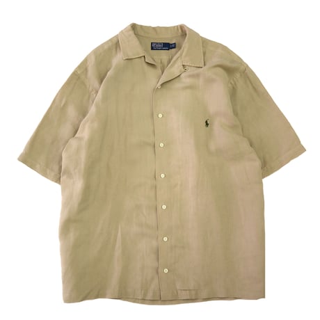 90's～00's Polo by Ralph Lauren Linen×Silk Open Collar Shirt XLTサイズ