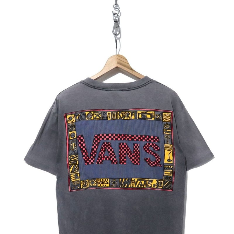 90s USA製 Vans バンズ Tシャツ ロゴ プリント グラフィック