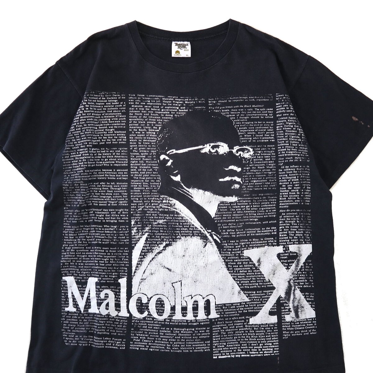 90's Malcolm X 両面 プリント Tシャツ BLACK XLサイズ USA製 |...