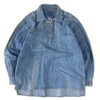 "Super Fade" 70's～ unknown Race Up Denim Shirt (fits XL)