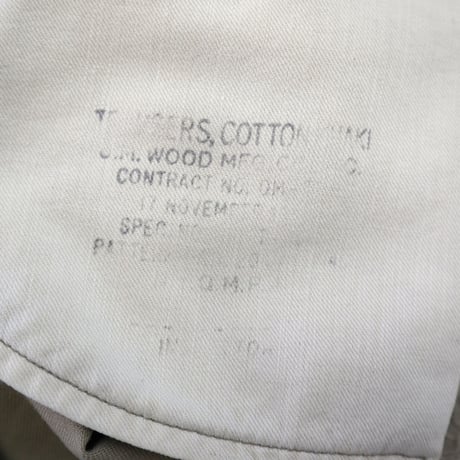 40's～ US ARMY "M-45" "Cut Off" Cotton Chino Trousers