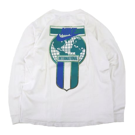 90's NIKE "INTERNATIONAL" 両面 プリント LS Tシャツ Mサイズ USA製
