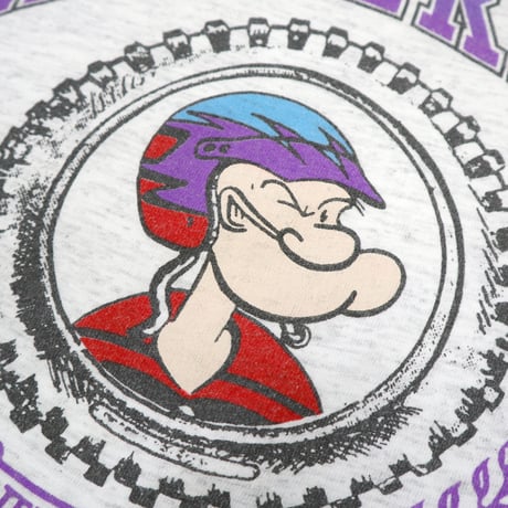 90's ONEITA "POPEYE" プリント Tシャツ 霜降りグレー Lサイズ
