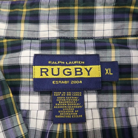 00's Ralph Lauren "RUGBY" Plaid Shirt XLサイズ