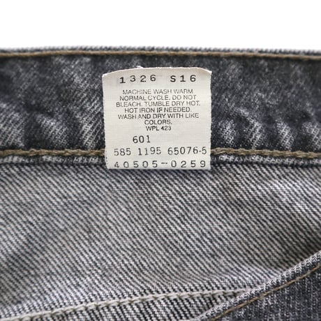 90's Levi's 505 "先染め" "ゴマ塩" Black Denim Pants W34 USA製