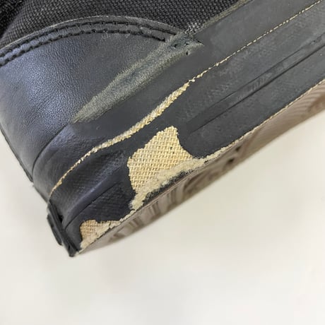 90's Converse All Star "Black Leather" US7 USA製