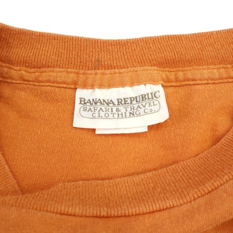 80's～ OLD Banana Republic "Solid" Pocket Tee XLサイズ USA製