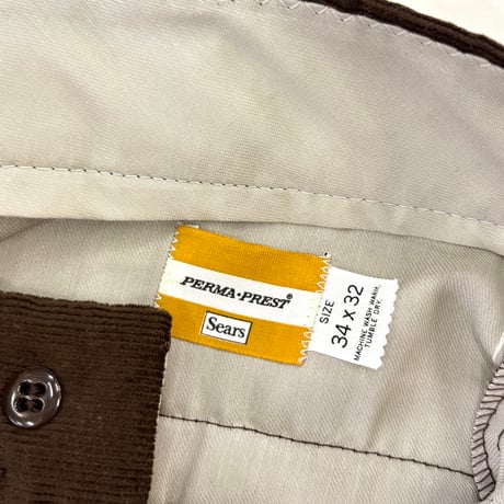 Deadstock 70's Sears "Work 'n Leisure" Corduroy Pants W34