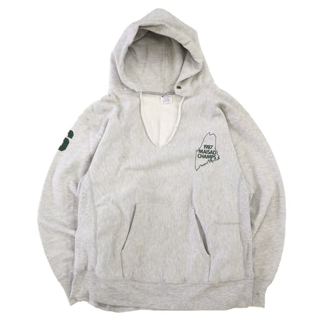 80's CHAMPION RW SWEAT PARKA "HEBRON LACROSSE" 3面 プリント XLサイズ USA製