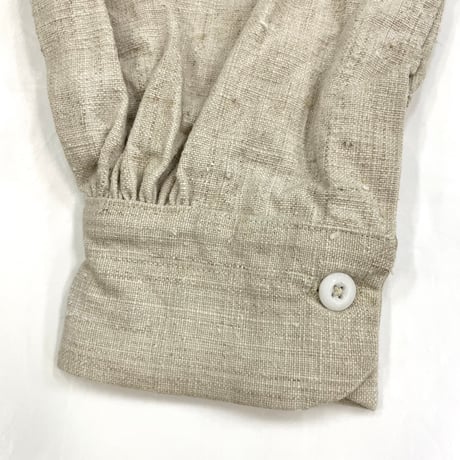50's～ unknown Antique Linen LS One Piece