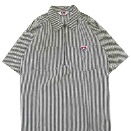 "Rare Color" 90’s BEN DAVIS ヒッコリー ワーク シャツ Lサイズ USA製