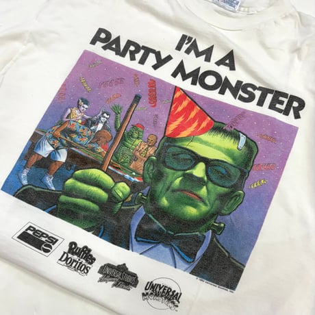 90's Hanes "Franken" "I'm a Party Monster" LS Tシャツ XLサイズ USA製