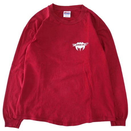 90's Hanes ZORLAC PUSHEAD "シュランケンヘッド" 両面 プリント LS Tシャツ Lサイズ