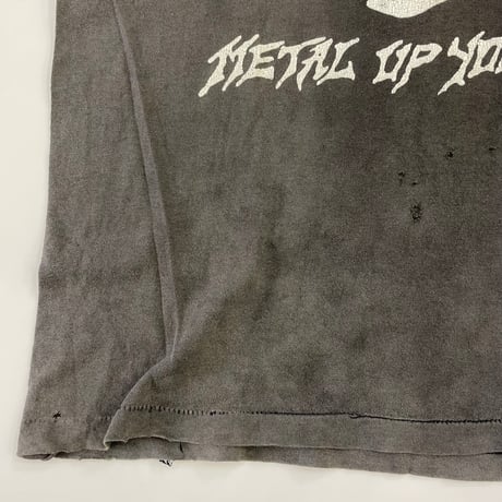 "Super Black Fade" 80’s Metallica "Metal Up Your Ass" "両面" Tシャツ Lサイズ USA製
