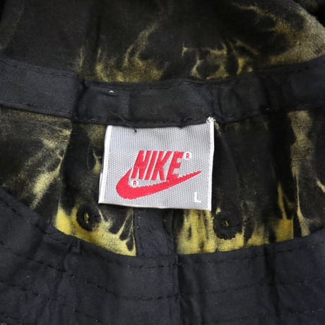 NIKE "bootleg" "tie dye" Bucket Hat Black×Yellow