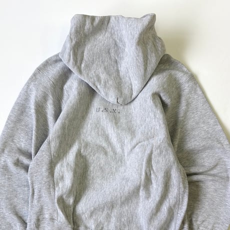 80's CHAMPION RW SWEAT PARKA "USN" "Stencil" Mサイズ USA製