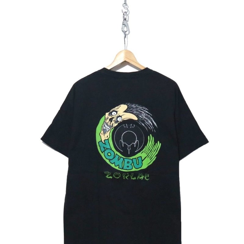 90's ZORLAC pushead "ZOMBU" 両面 プリント Tシャツ BLACK