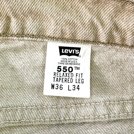 "Rare Color" 90's Levi's 550 Denim Pants W36 USA製