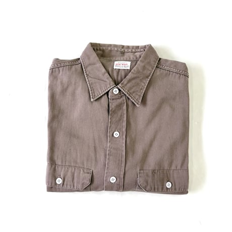 "Big Size" "Rare Color" 50's Big Mac "マチ付き" Work Shirt 16 Long