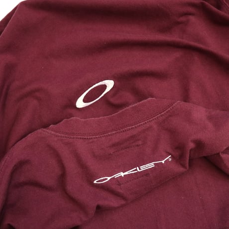 90's～00's Oakley "Logo&Emblem" "Embroidery" Tシャツ Lサイズ USA製