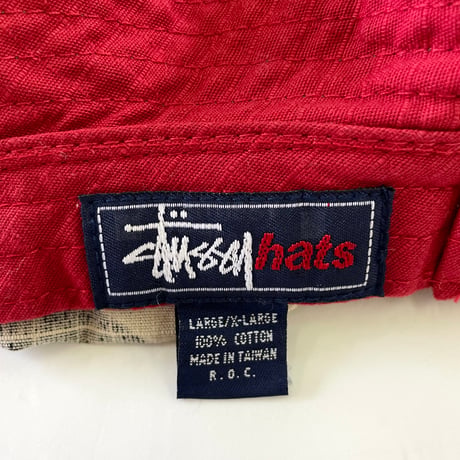 90's OLD STUSSY "Camouflage" Bucket Hat L/XL TAIWAN製