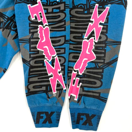 90's Fox Racing All Over Print LS Tシャツ