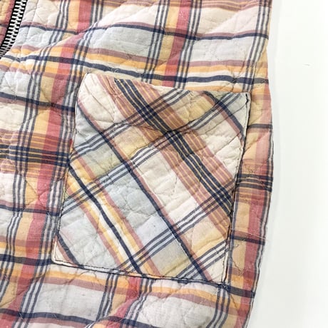 70's～ Modern Juniors Madras Check No Sleeve One Piece