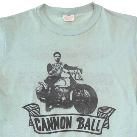 80's～ Harley Davidson "CANNON BALL" "Water Print" Tシャツ Lサイズ USA製