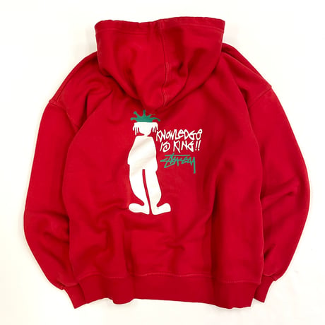 90's～ OLD STUSSY "Shadow Man" Sweat Parka Lサイズ
