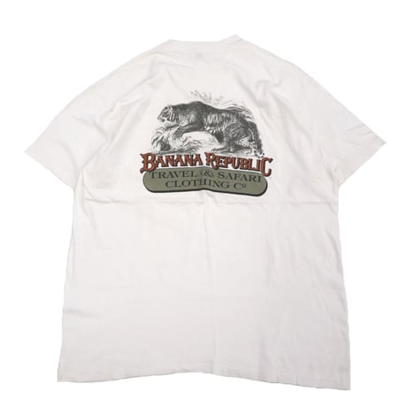 80's～ OLD Banana Republic "Tiger" Pocket Tee XLサイズ USA製