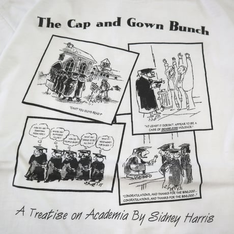 ～90's ONEITA "The Cap and Gown Bunch" 両面 風刺 プリント Tシャツ Lサイズ