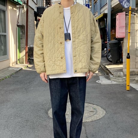 Italian ARMY キルティング ライナー ジャケット BEIGE