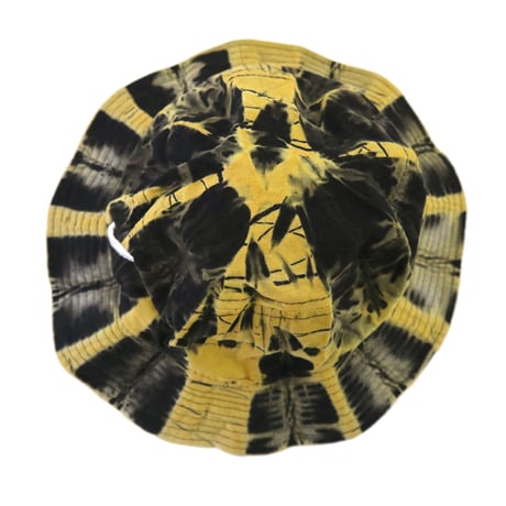 NIKE "bootleg" "tie dye" Bucket Hat Black×Yellow