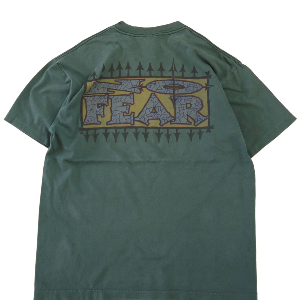 90s USA製 白 プリントTシャツ アメフト NO FEAR vintage