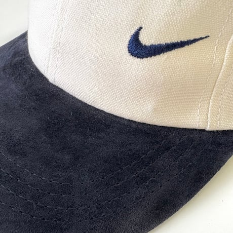 90's NIKE "Cotton/Suede" 6-Panel Cap USA製