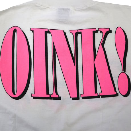 ～00's Screen Stars "OINK!" "3面" LS Tシャツ XLサイズ USA製