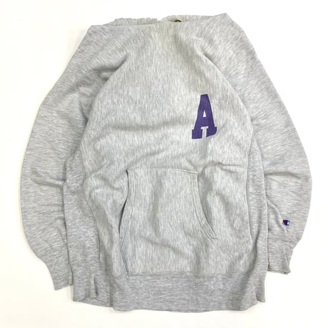 80's CHAMPION RW SWEAT PARKA "AMHERST" "両面" "染み込み" XLサイズ USA製