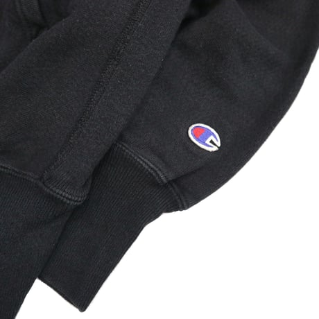 90's〜 CHAMPION RW SWEAT PARKA Solid Black Lサイズ MEXICO製