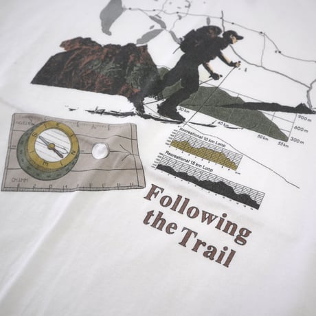 80's～ Banana Republic "Following the Trail" "両面" Tシャツ USA製