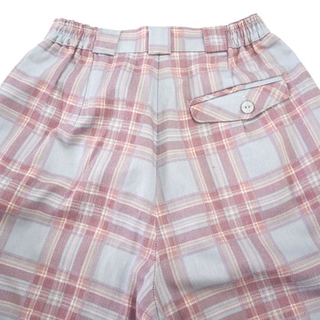 "Women's" 80's～ Darlyn Desugns 2tuck チェック イージー スラックス USA製