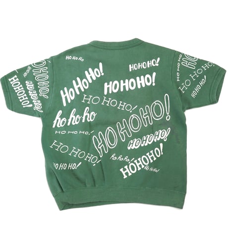 60's "HO HO HO" 半袖 スウェット GREEN (L～XL相当)
