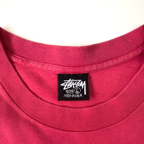 80's～90's OLD STUSSY 黒タグ Tシャツ Lサイズ USA製