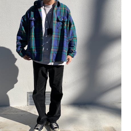 "Rare Size" 70's～ FIVE BROTHER Check Flannel Shirt 3XLサイズ USA製