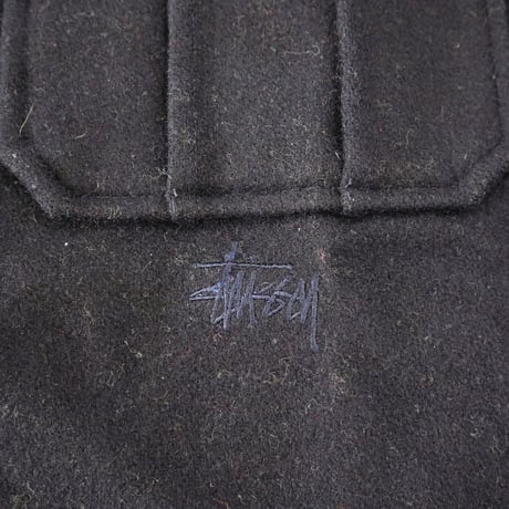 90's～ OLD STUSSY CPO Wool Shirt Jacket Navy Lサイズ