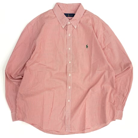 00's Ralph Lauren Stripe BD Shirt XXLサイズ