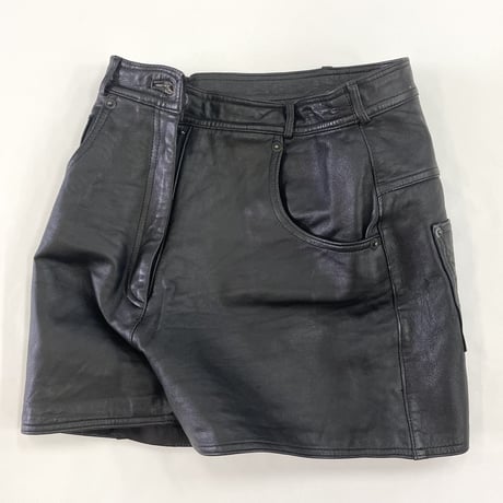 90's～00's unknown Fake Leather Short Pants