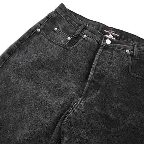 90's GUESS Black Denim Buggy Short Pants USA製