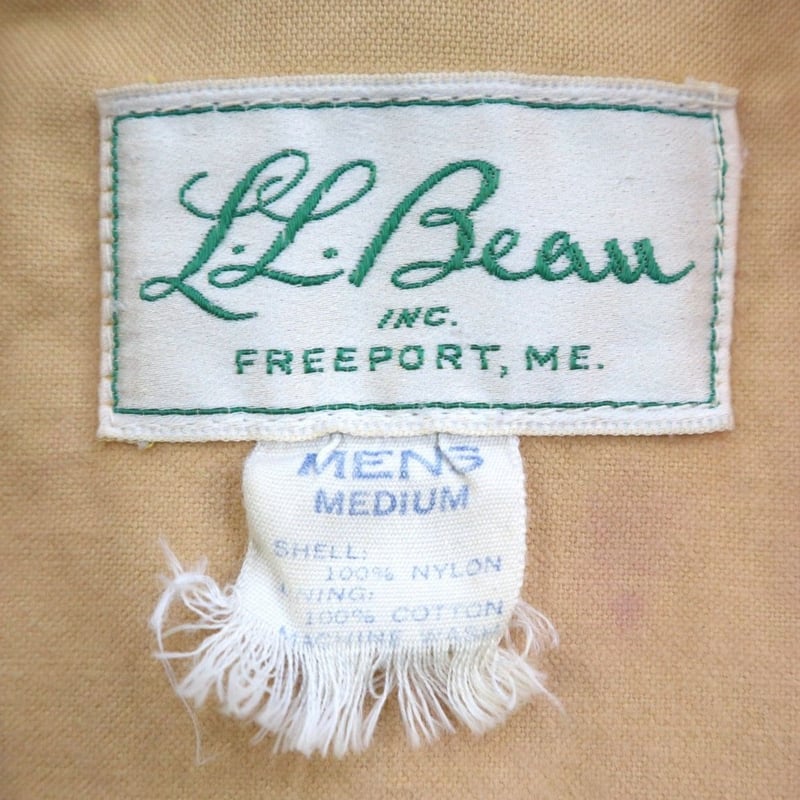 70's LL Bean チンスト コーチジャケット 筆記体タグ Mサイズ USA製