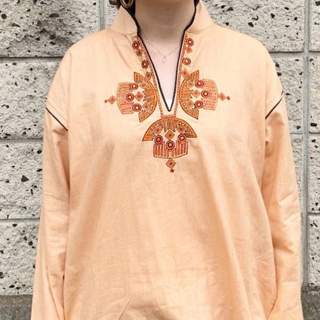 "Women's" unknown 90's～ コットン 刺繍 チュニック ワンピース