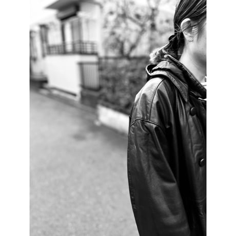 90's～ gross Cow Leather Half Coat